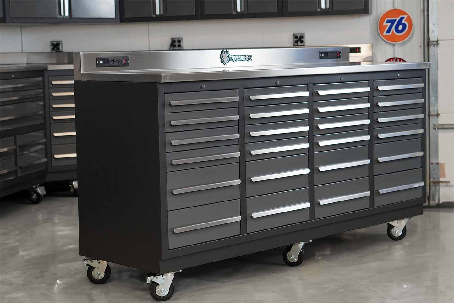 Pro Series 24 Drawer Workbench Package - Workbench, Wall Cabinets & Locker Cabinets