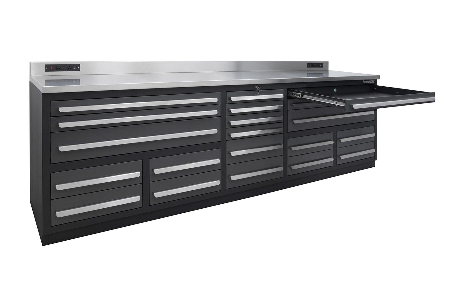 Dragonfire 20 Drawer Pro Series 9FT Workbench