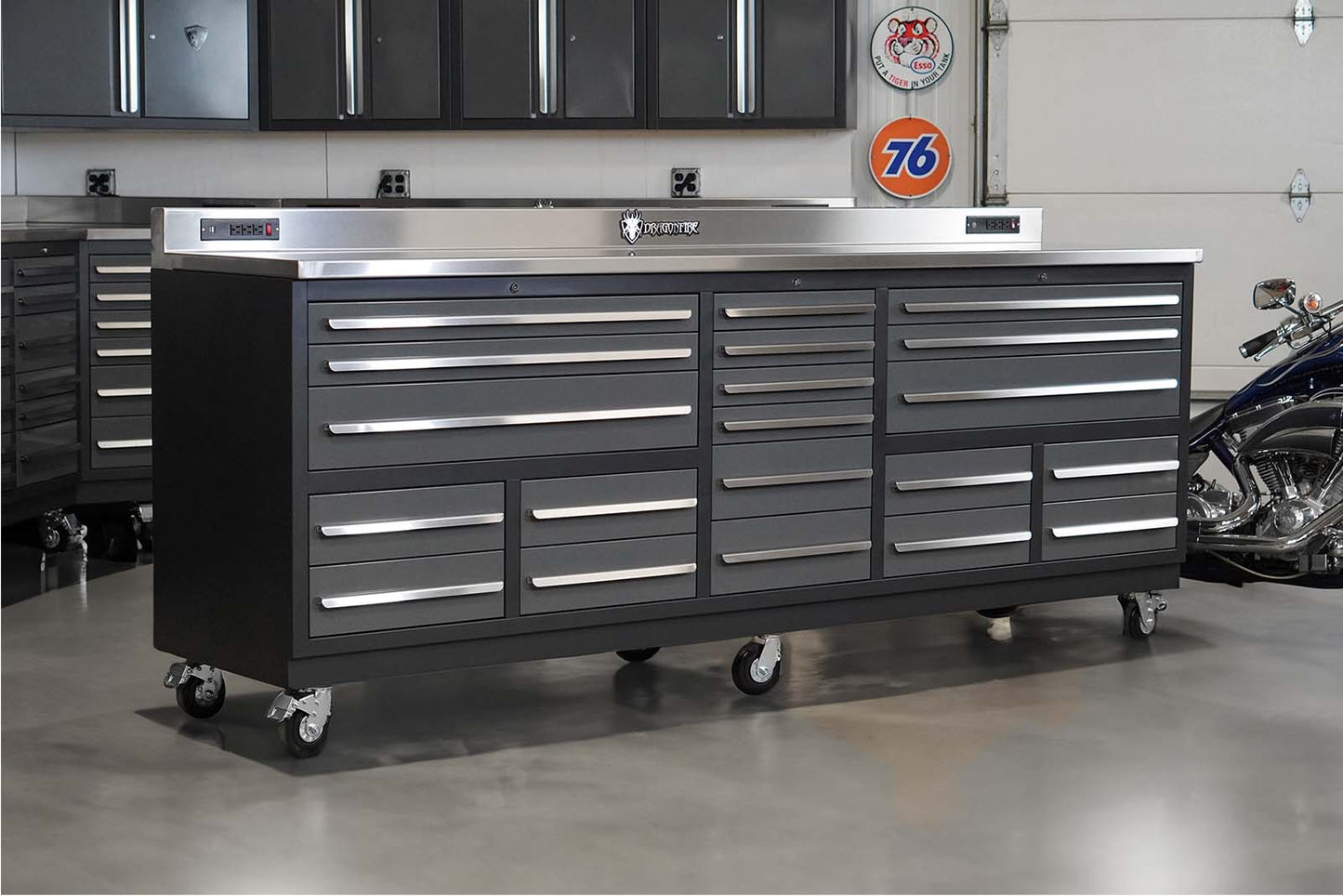 Pro Series 20 Drawer Workbench Package - Workbench, Wall Cabinets & Locker Cabinets