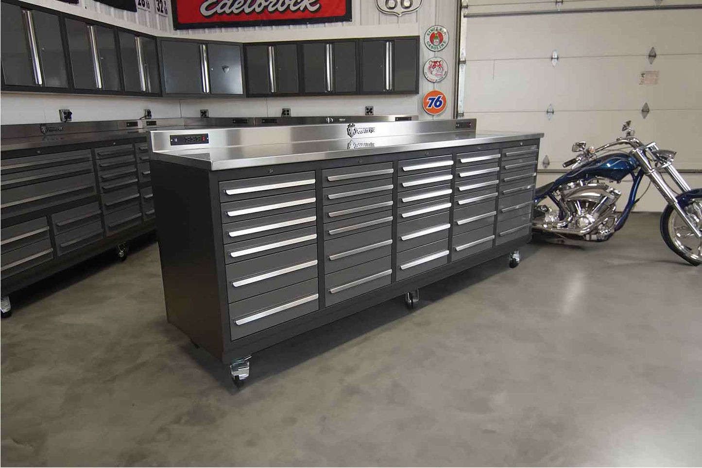Pro Series 30 Drawer Workbench Package - Workbench, Wall Cabinets & Locker Cabinets