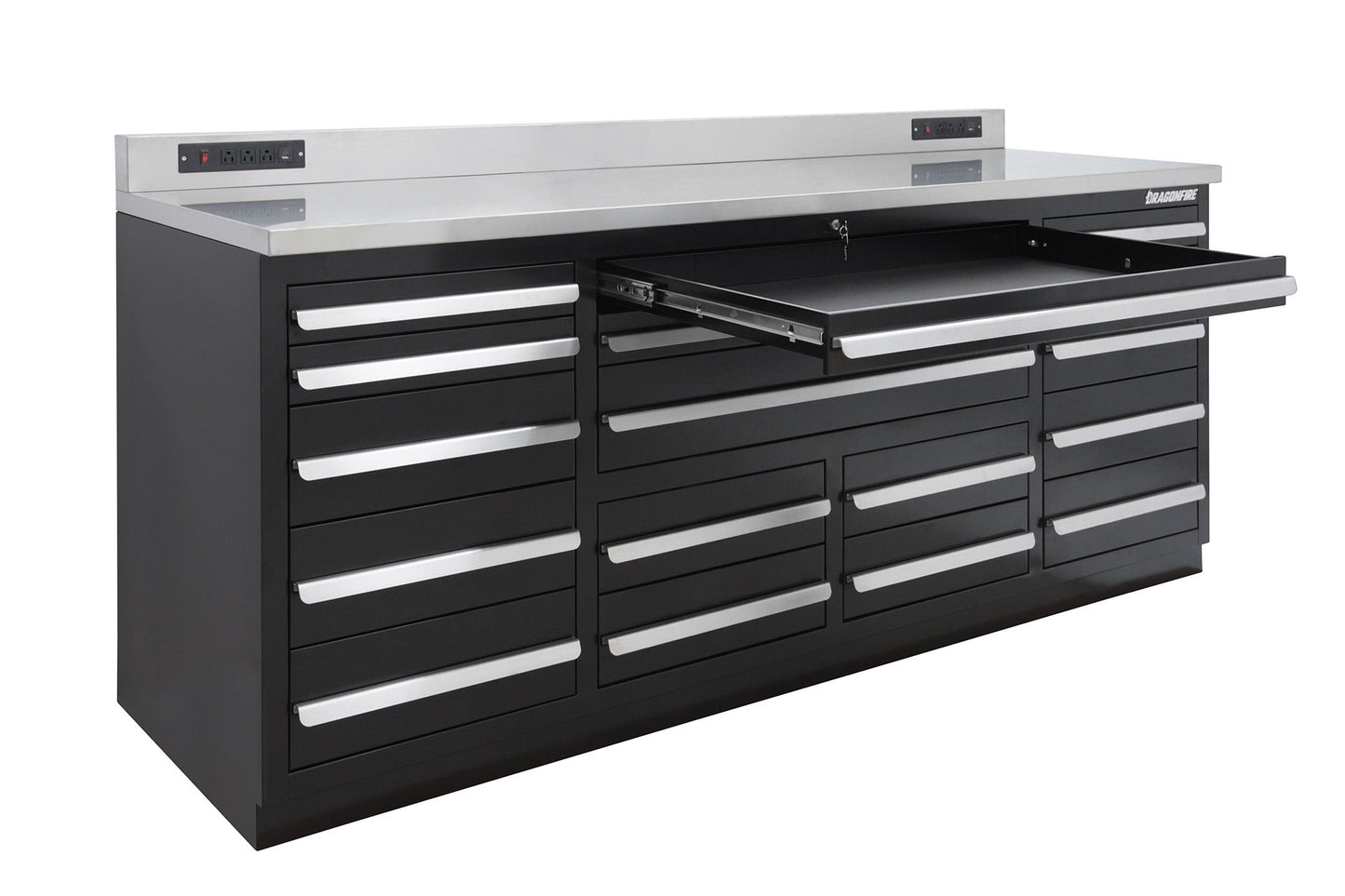 Dragonfire 17 Drawer Pro Series 7FT Workbench