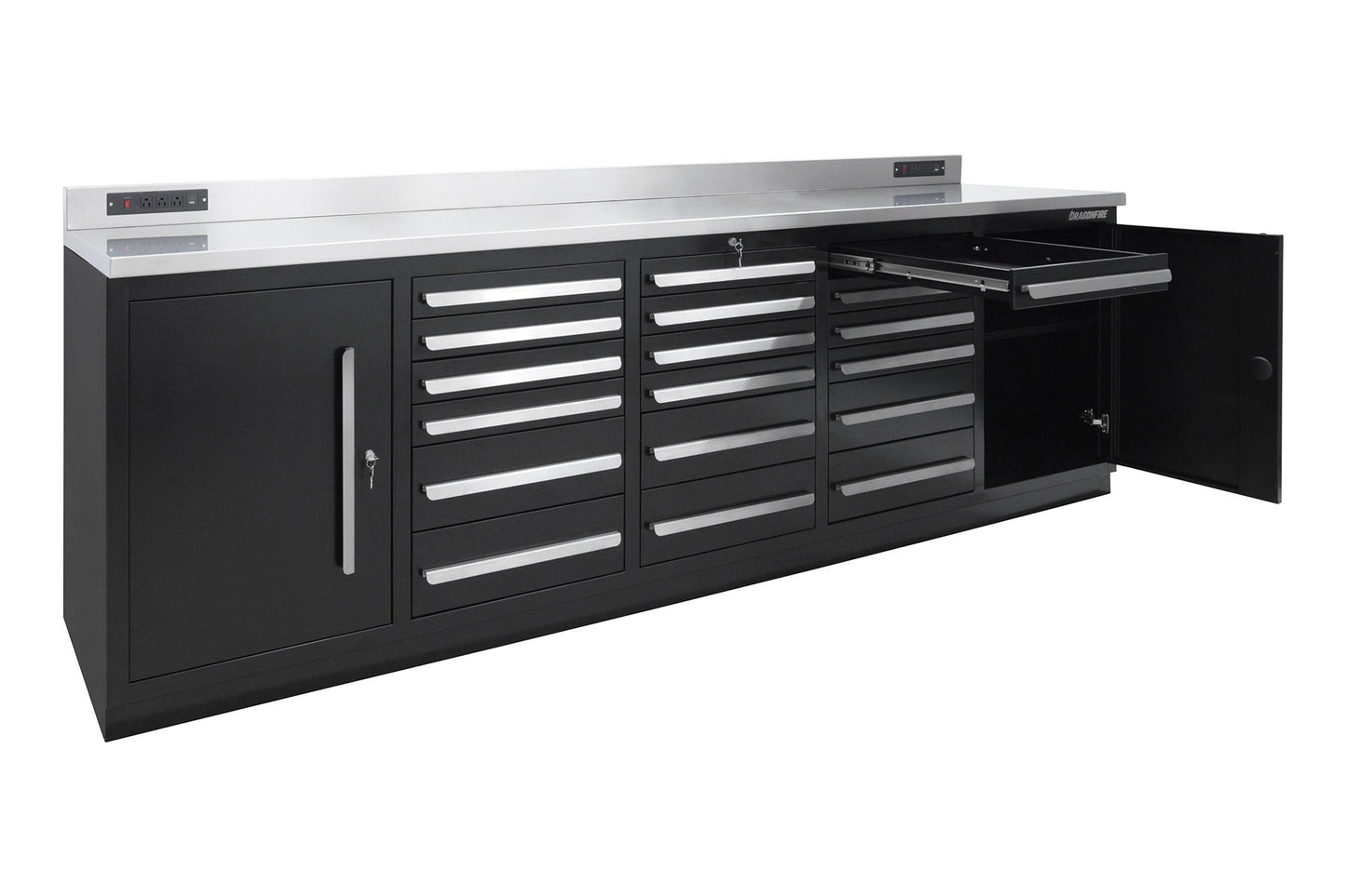 Dragonfire 18 Drawer Pro Series 9FT Workbench