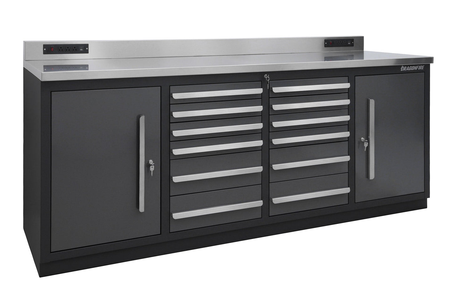 Dragonfire 12 Drawer Pro Series 7FT Workbench