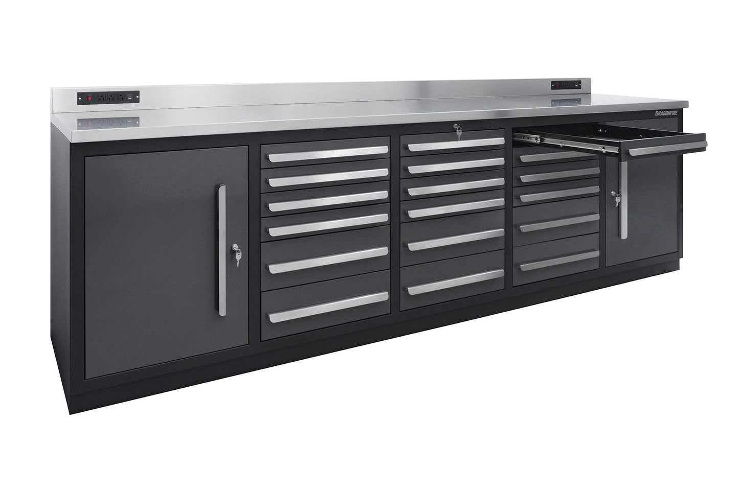 Dragonfire 18 Drawer Pro Series 9FT Workbench
