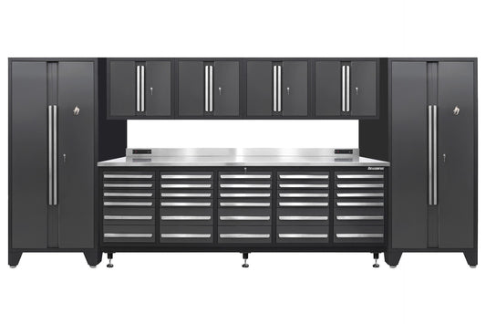 Pro Series 30 Drawer Workbench Package - Workbench, Wall Cabinets & Locker Cabinets